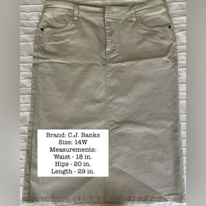 C.J. Banks Khaki Skirt